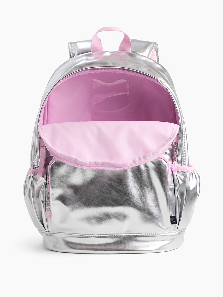 Image number 4 showing, Kids Metallic Charm Backpack