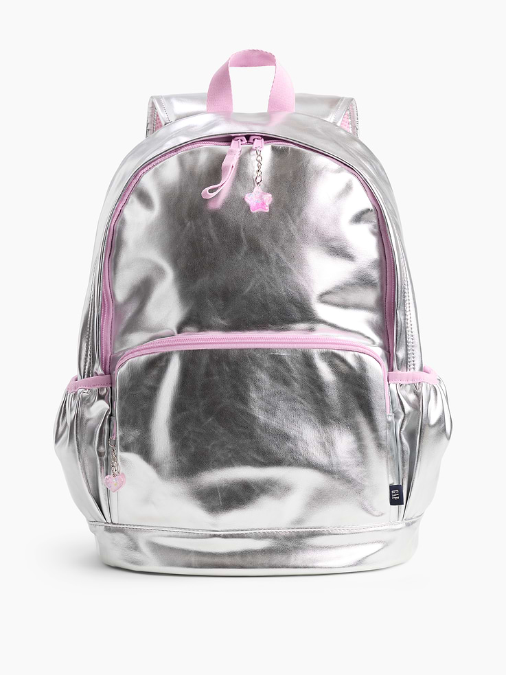 Image number 1 showing, Kids Metallic Charm Backpack