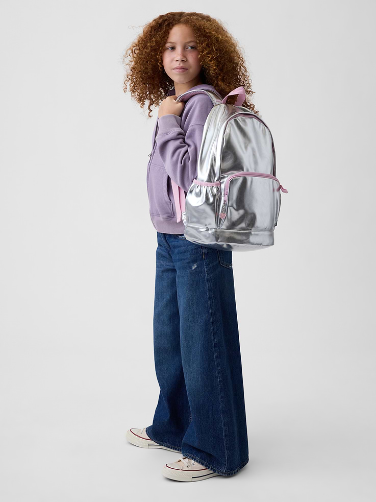 Image number 2 showing, Kids Metallic Charm Backpack