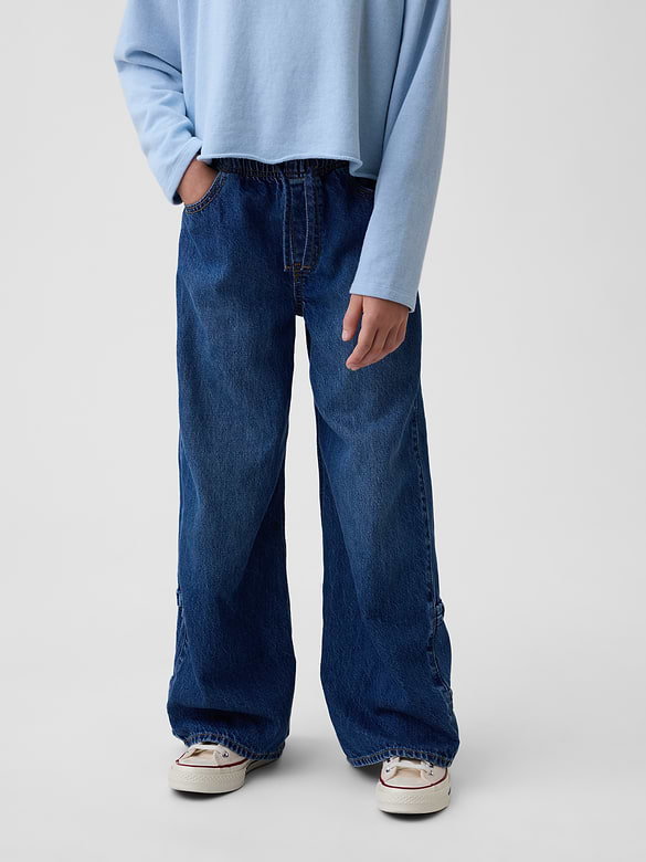 Kids Low Rise Bow Easy Baggy Jeans