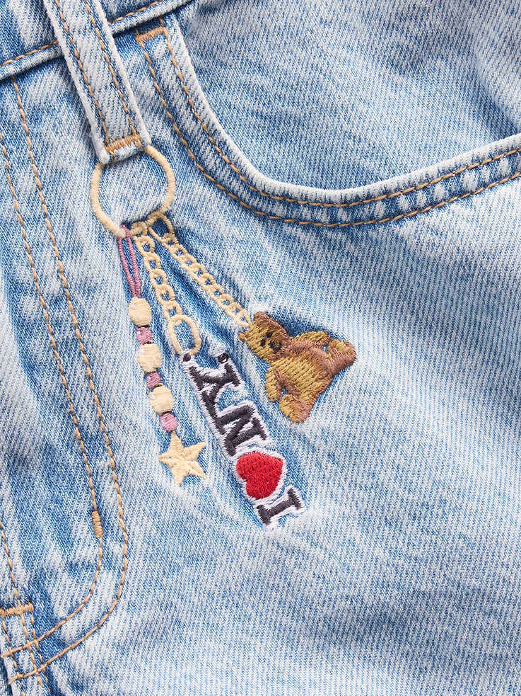 Image number 7 showing, Kids Low Rise Embroidered I Heart NY Baggy Jeans