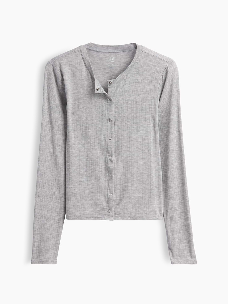 Image number 6 showing, SoftMade Modal Rib PJ Cardigan