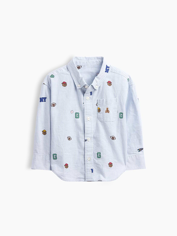 Baby & Toddler Print Oxford Big Shirt