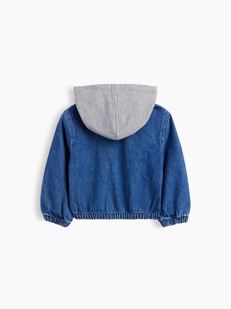 Image number 3 showing, Baby & Toddler Denim Varsity Bomber Jacket
