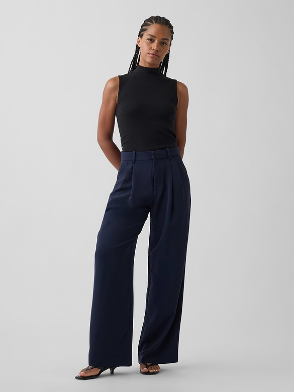 Curvy 365 High Rise Pleated Trousers