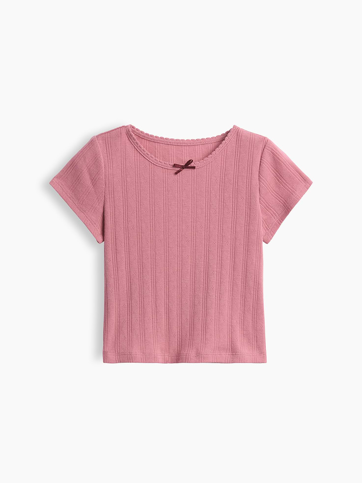 Image number 1 showing, Baby & Toddler Pointelle Rib T-Shirt