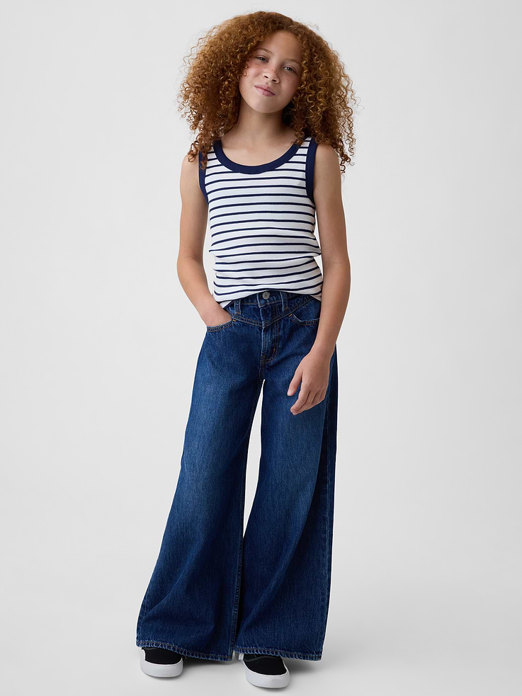 Image number 1 showing, Kids Low Rise Front Yoke Baggy Jeans
