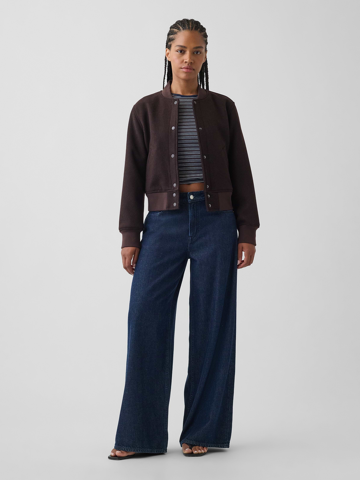 Curvy Mid Rise UltraSoft Baggy Jeans - Dark rinse by Gap