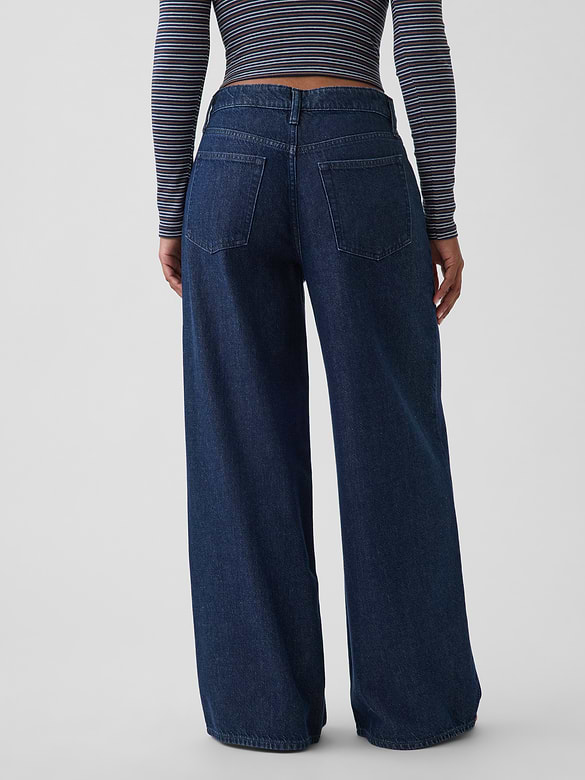Curvy Mid Rise UltraSoft Baggy Jeans