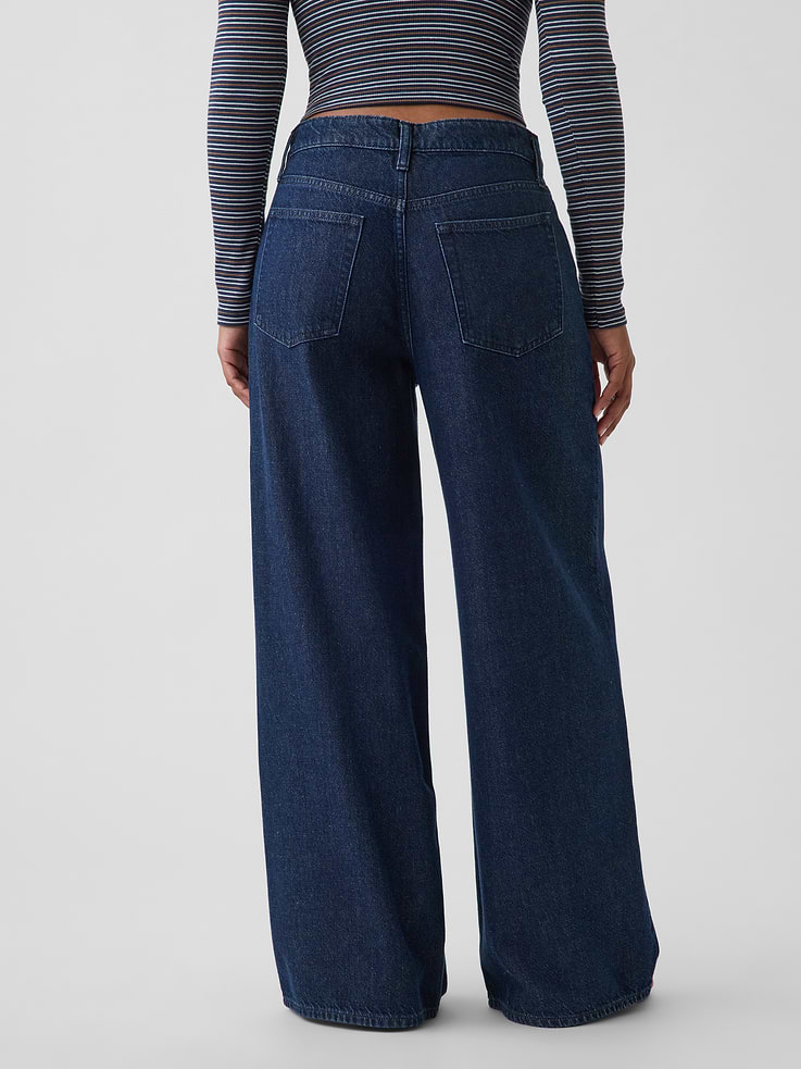 Image number 4 showing, Curvy Mid Rise UltraSoft Baggy Jeans