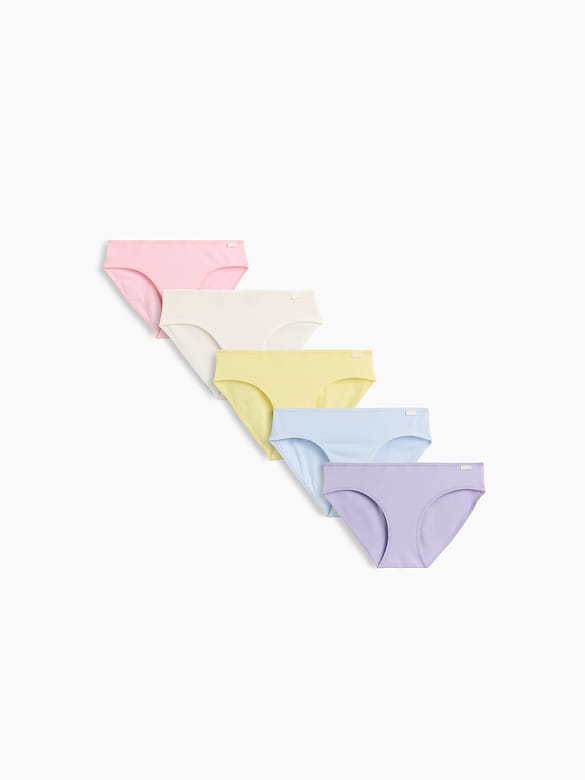 Kids Organic Stretch Cotton Bikini Briefs (5-Pack)