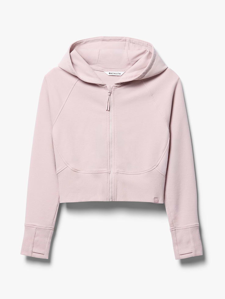 Image number 5 showing, Athleta Girl All Day Full Zip Shrunken Hoodie