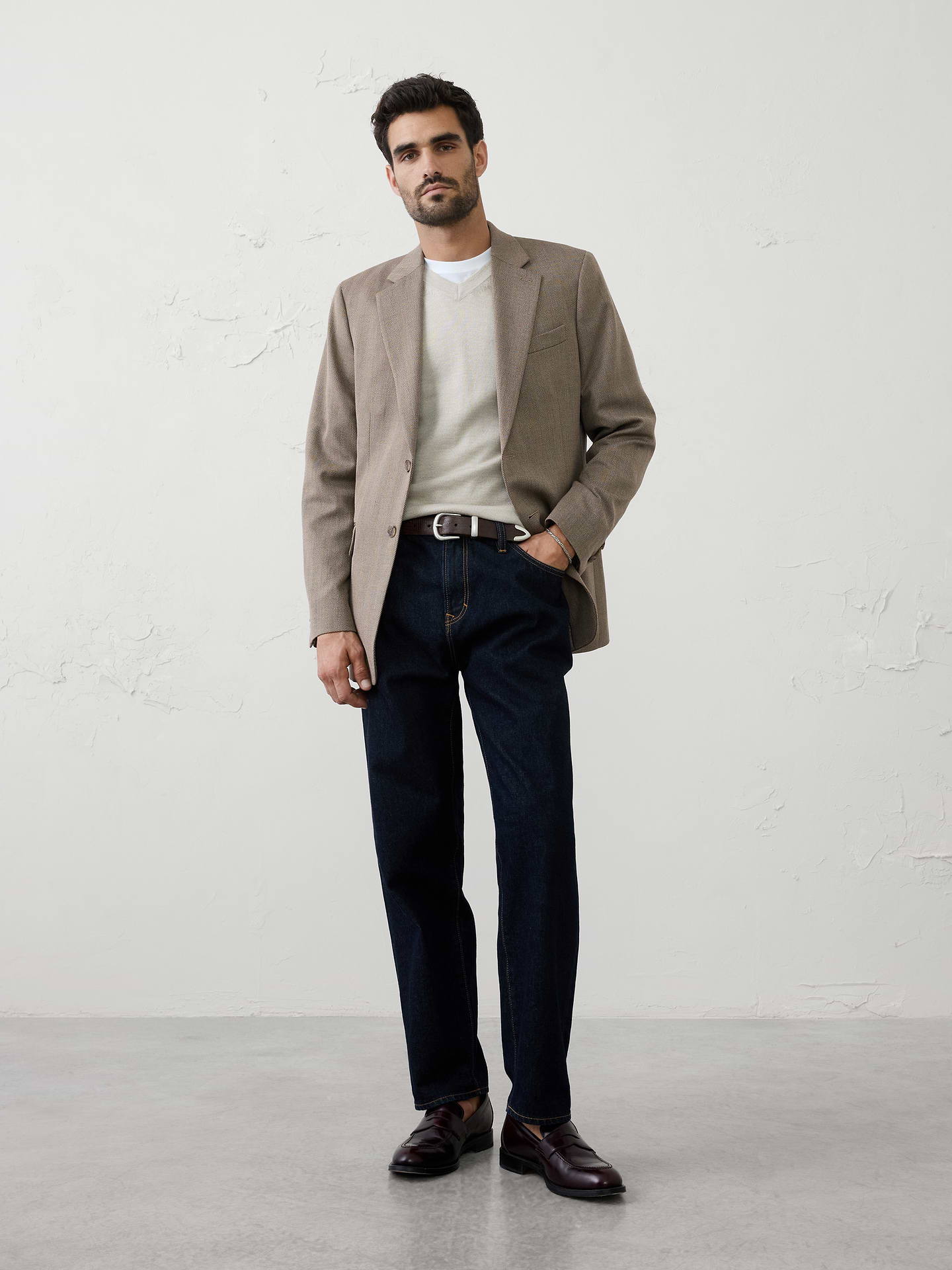 Image number 1 showing, Herringbone Suit Jacket