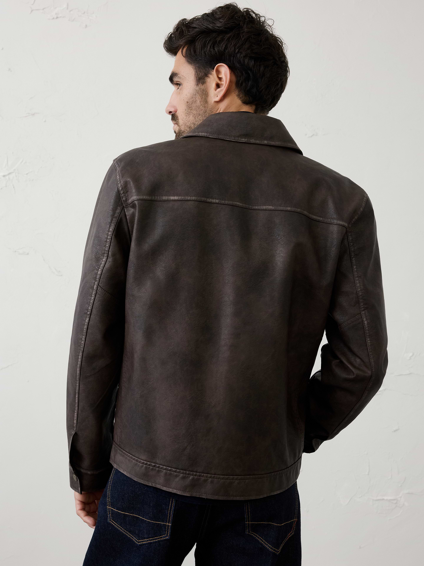 Image number 2 showing, Vegan Leather Zip Jacket