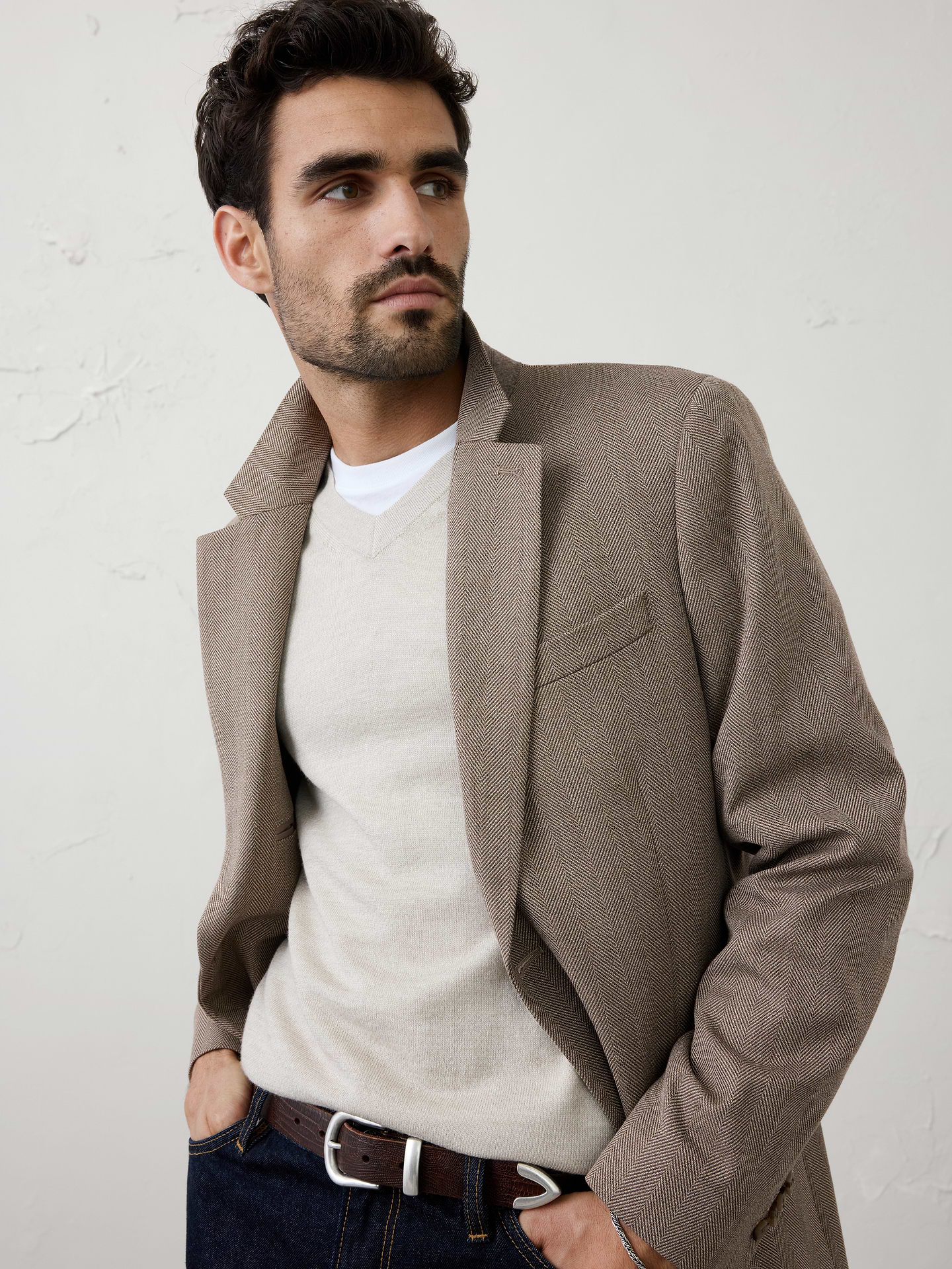 Image number 3 showing, Herringbone Suit Jacket
