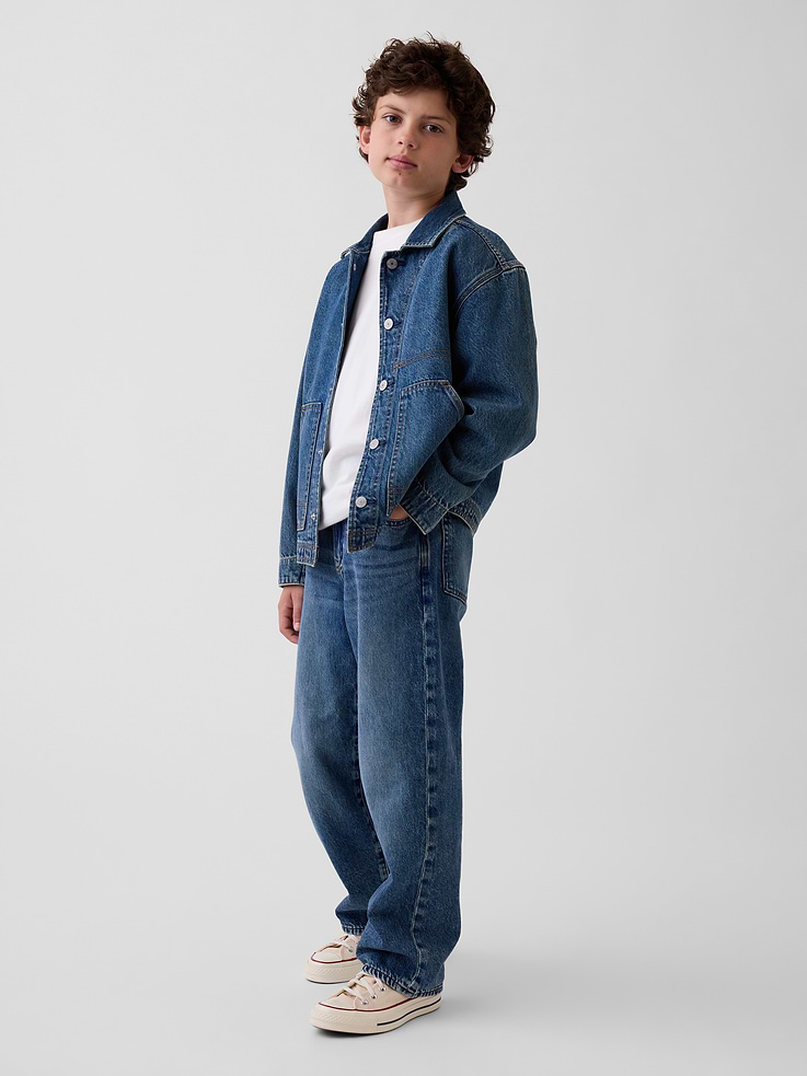 Image number 5 showing, Kids Baggy Taper Jeans