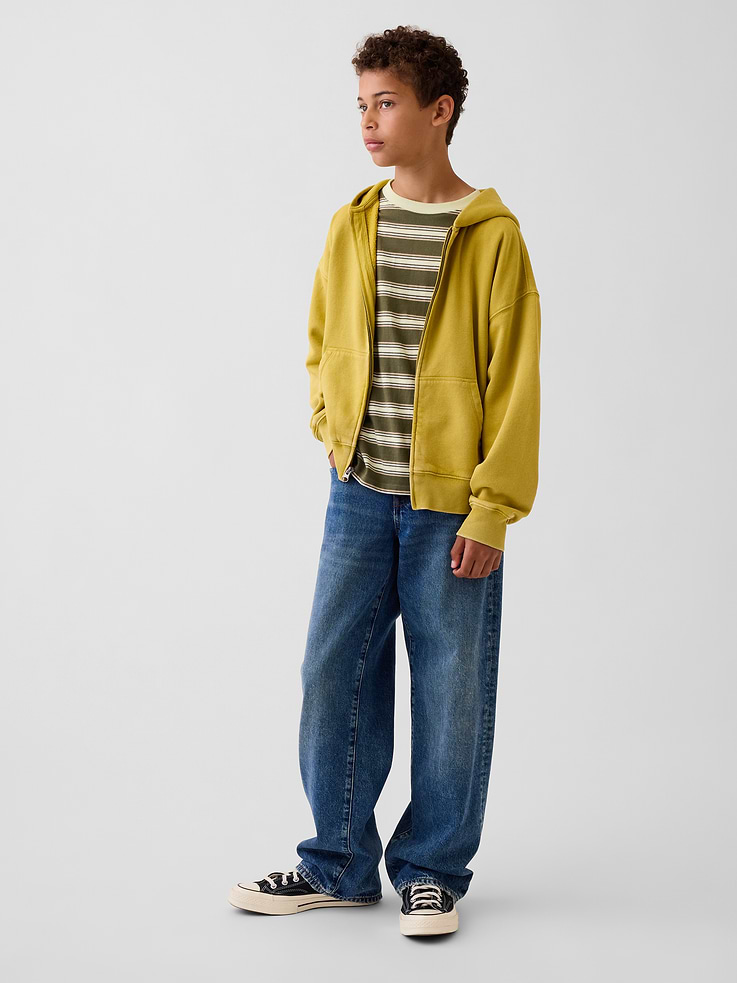 Image number 4 showing, Kids VintageSoft Relaxed Zip Hoodie