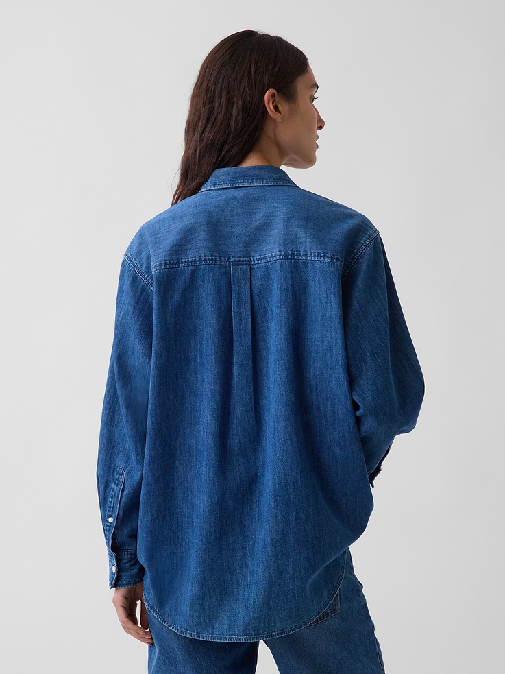 Image number 3 showing, Denim Big Shirt