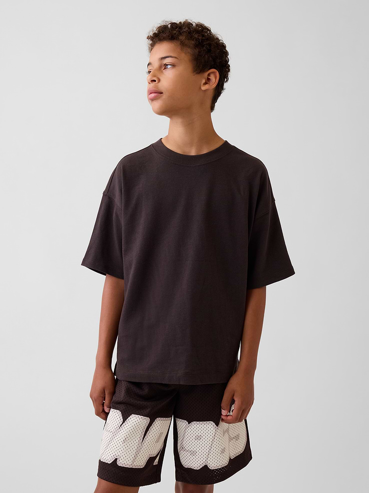 L'image numéro 1 présente T-shirt surdimensionné en tissu épais pour Enfant