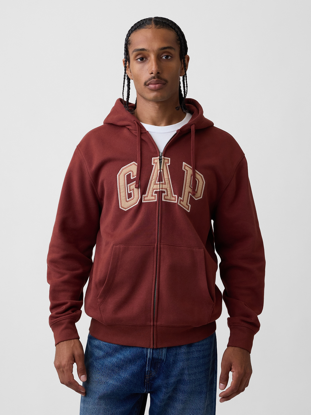 Adult VintageSoft Arch Logo Zip Hoodie | Gap