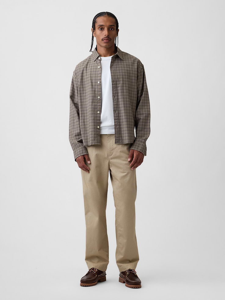 Image number 5 showing, Modern Loose Pleated Khakis