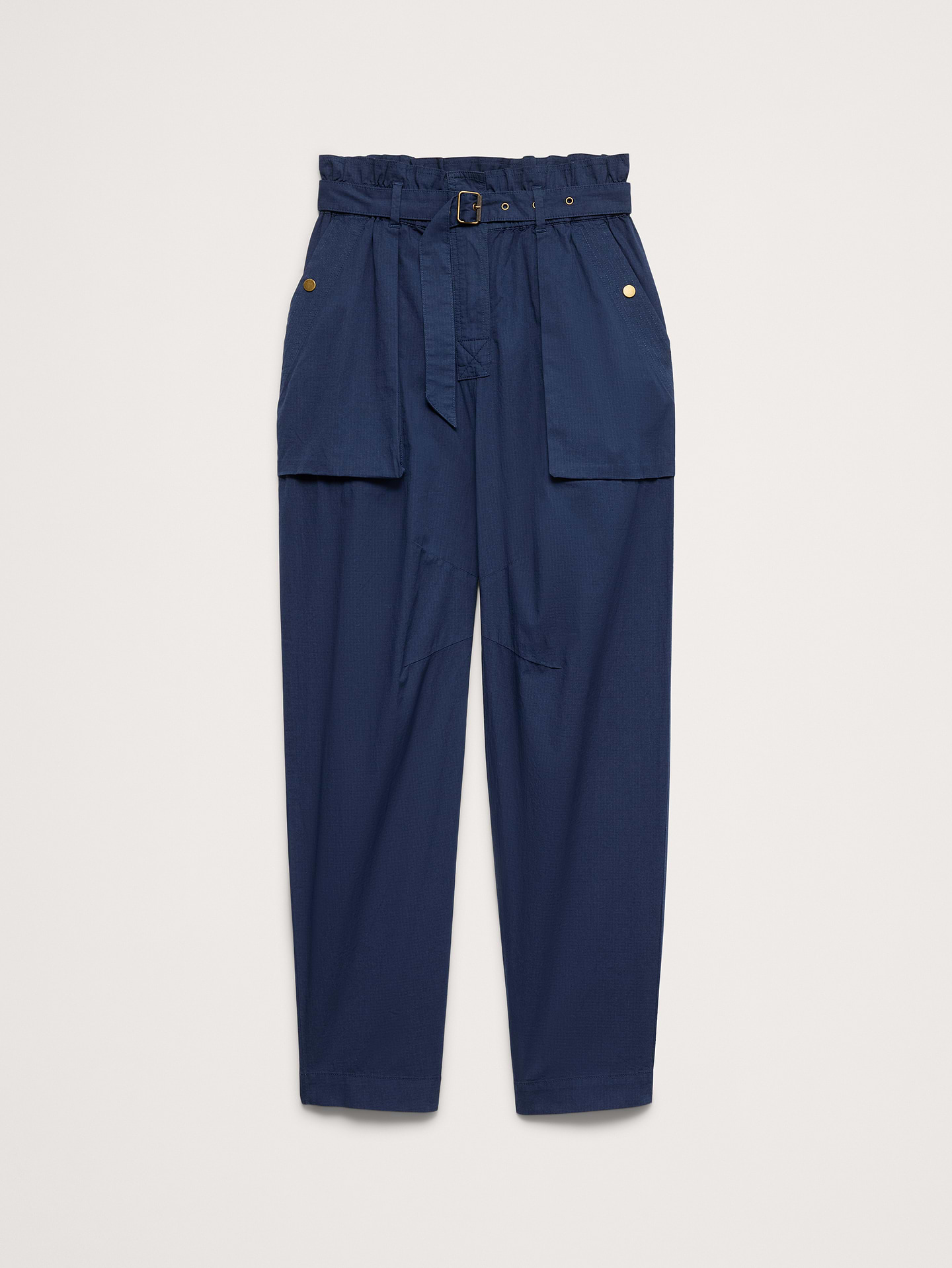 L'image numéro 7 présente Pantalon à taille froncée en coton indéchirable
