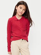Image number 1 showing, Uniform Pique Polo Shirt for Girls
