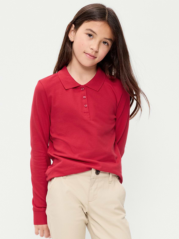 Uniform Pique Polo Shirt for Girls