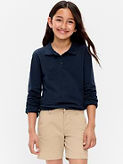 Image number 1 showing, Uniform Pique Polo Shirt for Girls