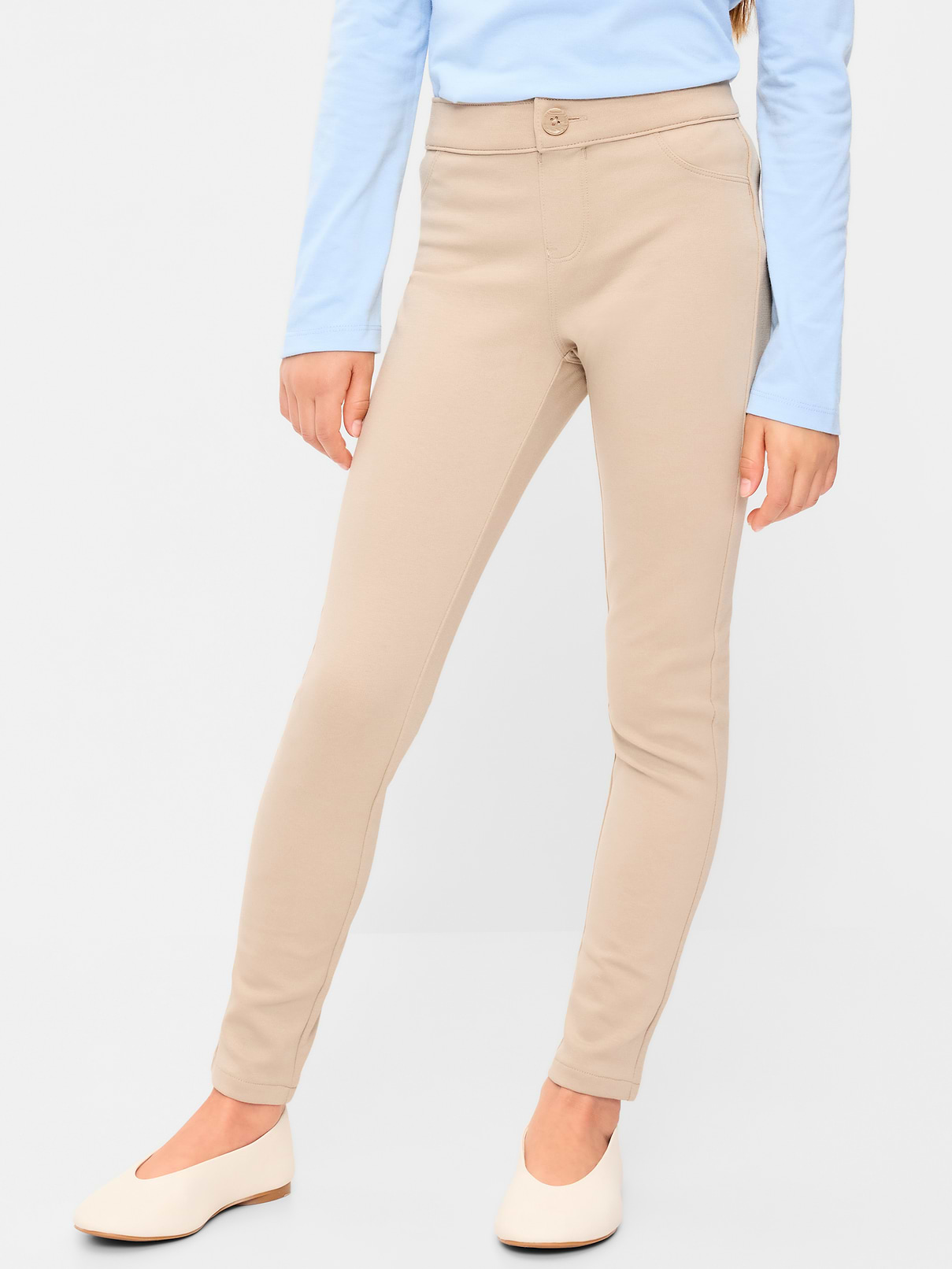 Image number 1 showing, School Uniform Ponte-Knit Jeggings for Girls