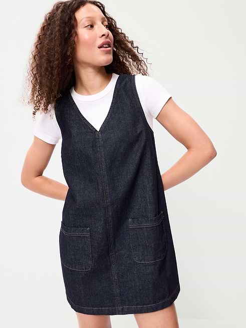 women denim mini dress Detail Denim / Large Length = 33Disclaimer Ramy Brook Women's Liv Denim