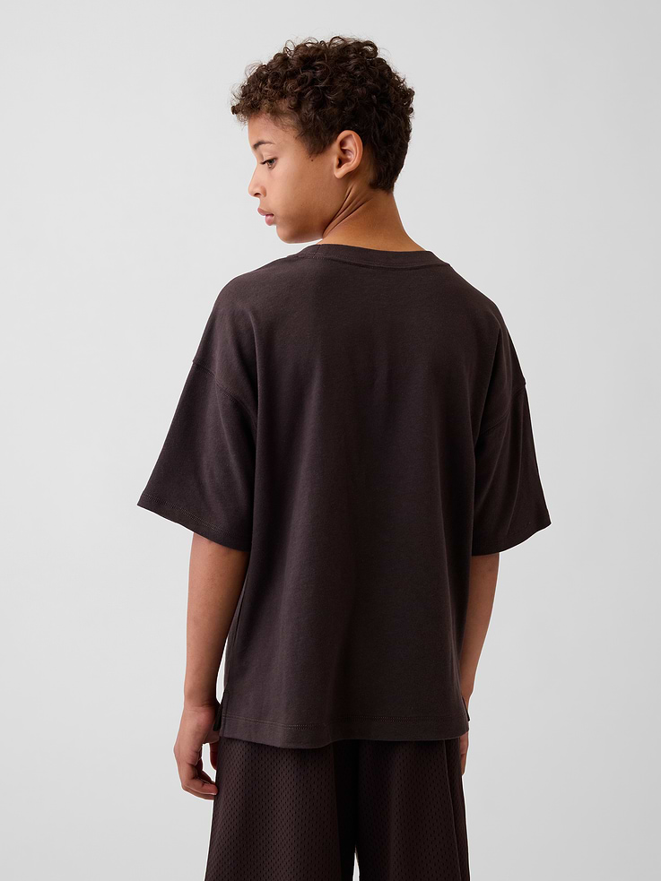 L'image numéro 3 présente T-shirt surdimensionné en tissu épais pour Enfant