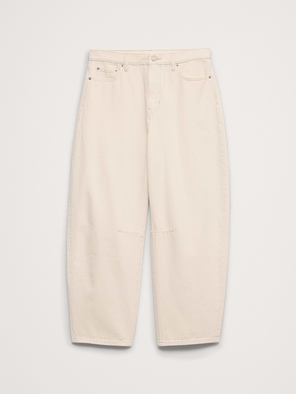 Mid-Rise Barrel Ankle Jean