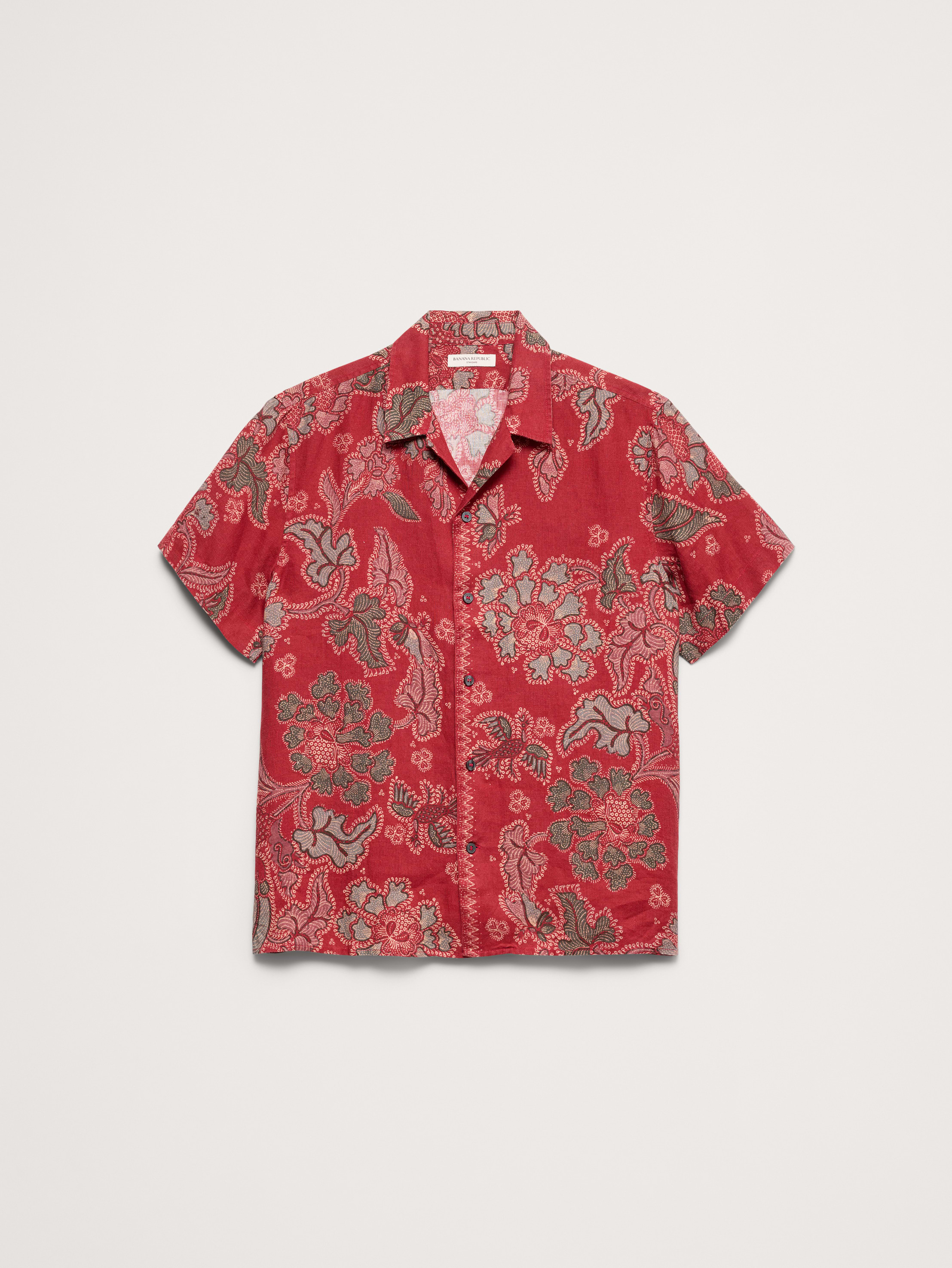 Image number 4 showing, Standard-Fit Linen Resort Shirt