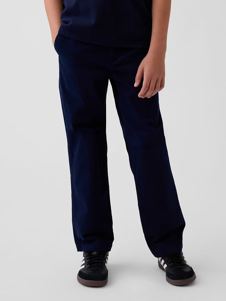 Image number 3 showing, Kids Uniform Stretch Loose Khakis