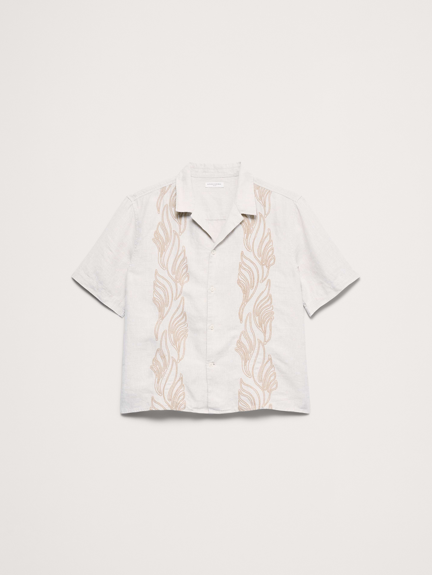 Image number 7 showing, Relaxed-Fit Embroidered Linen Resort Shirt