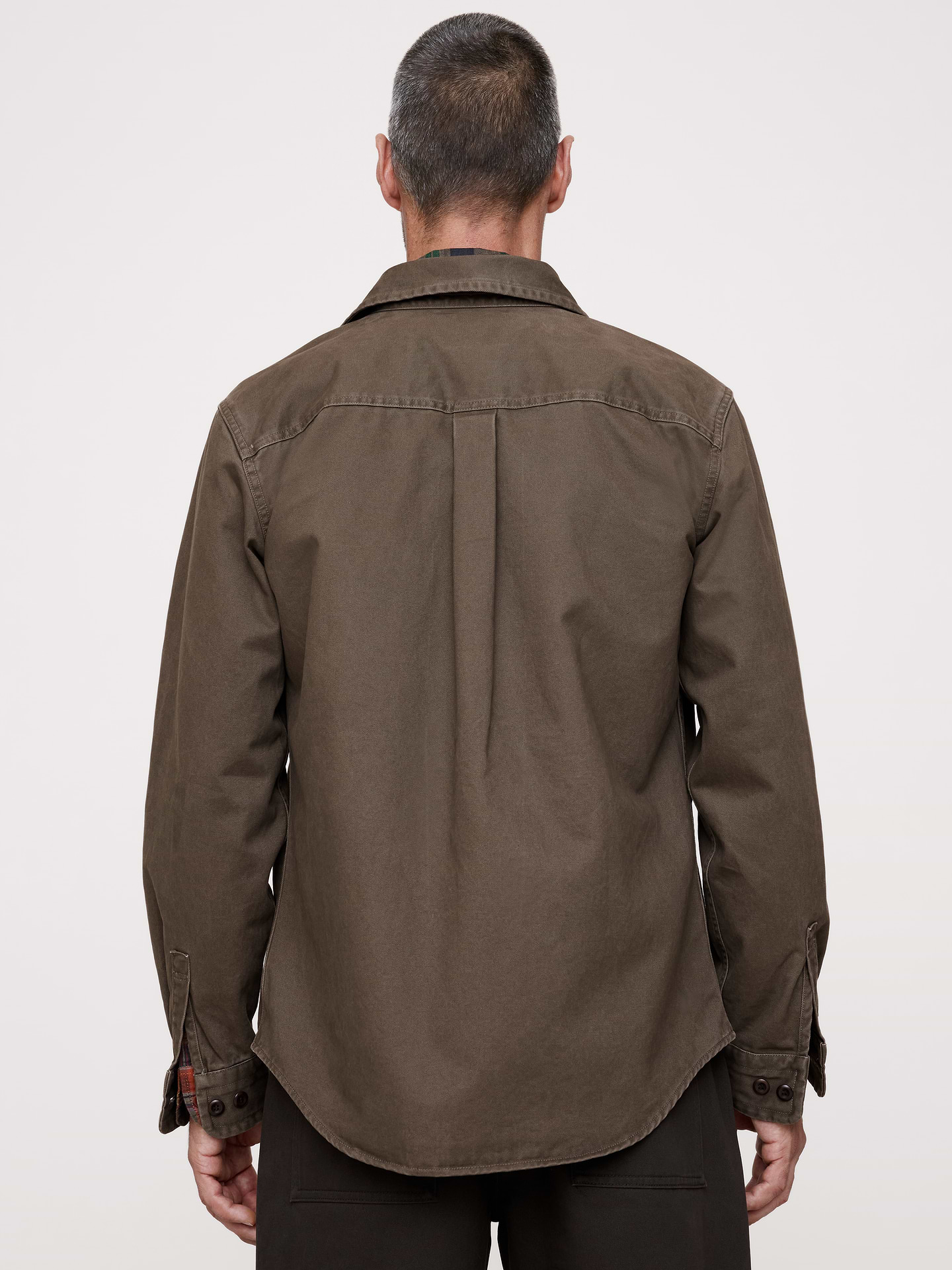 L'image numéro 8 présente Veste-chemise en sergé de coton