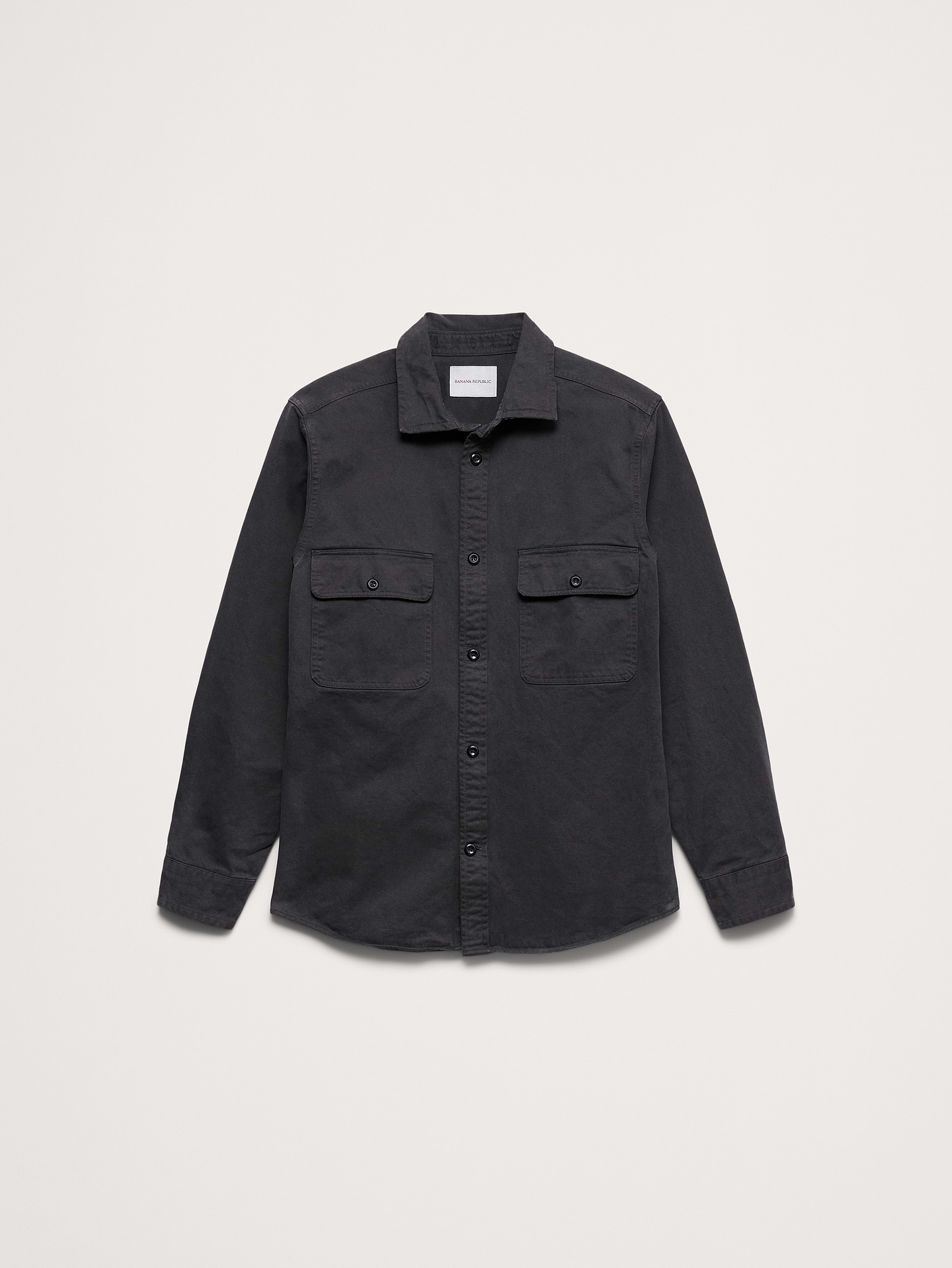 L'image numéro 5 présente Veste-chemise en sergé de coton