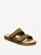 Image number 1 showing, Faux-Suede Double-Strap Slide Sandals for Men