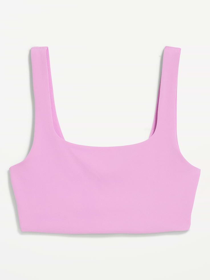 L'image numéro 3 présente Soutien-gorge de sport à encolure carrée et à maintien léger StudioSmooth