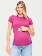 L'image numéro 1 présente T-shirt ajusté à manches courtes de maternité