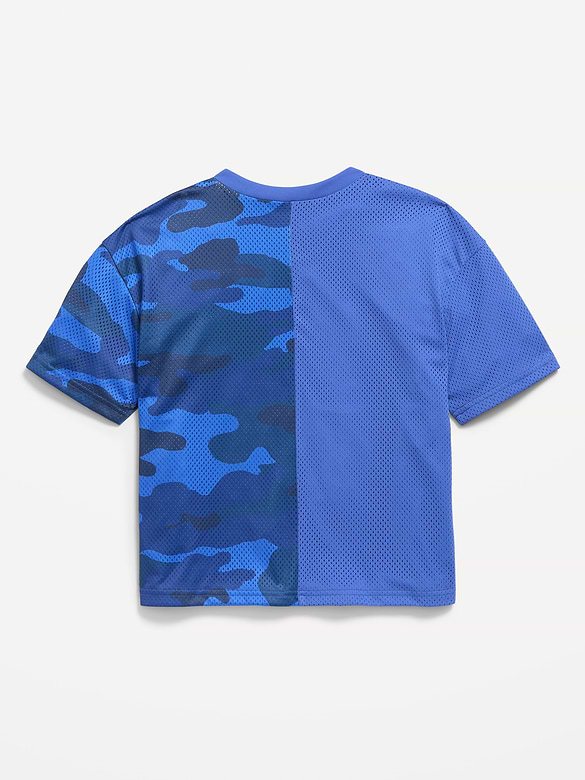 Oversized Mesh Graphic T-Shirt for Boys