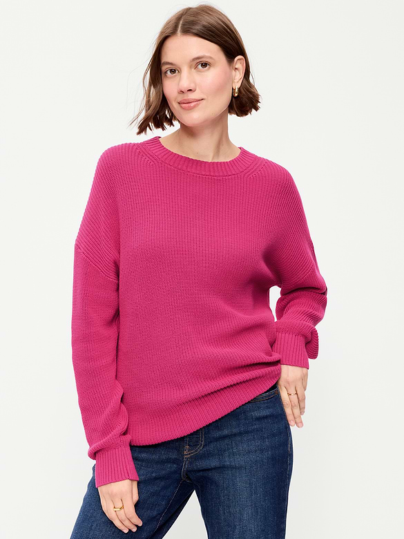 Seaside Cotton Shaker Oversized Tunic Sweater