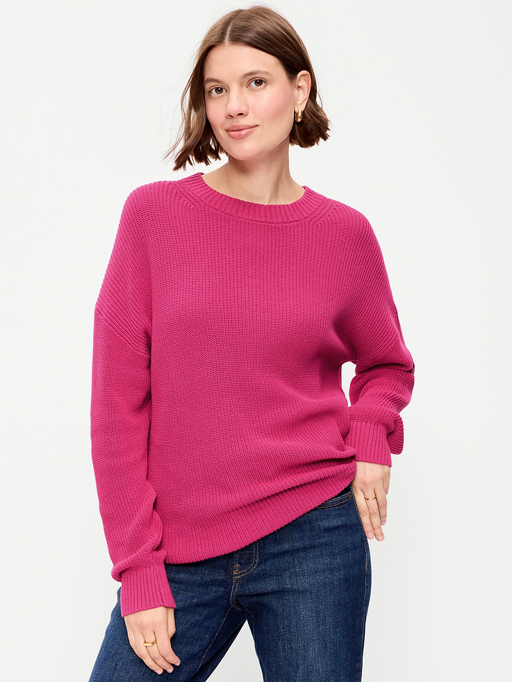 Image number 1 showing, Seaside Cotton Shaker Tunic Sweater