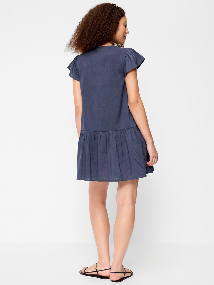 Image number 2 showing, Flutter-Sleeve Mini Swing Dress