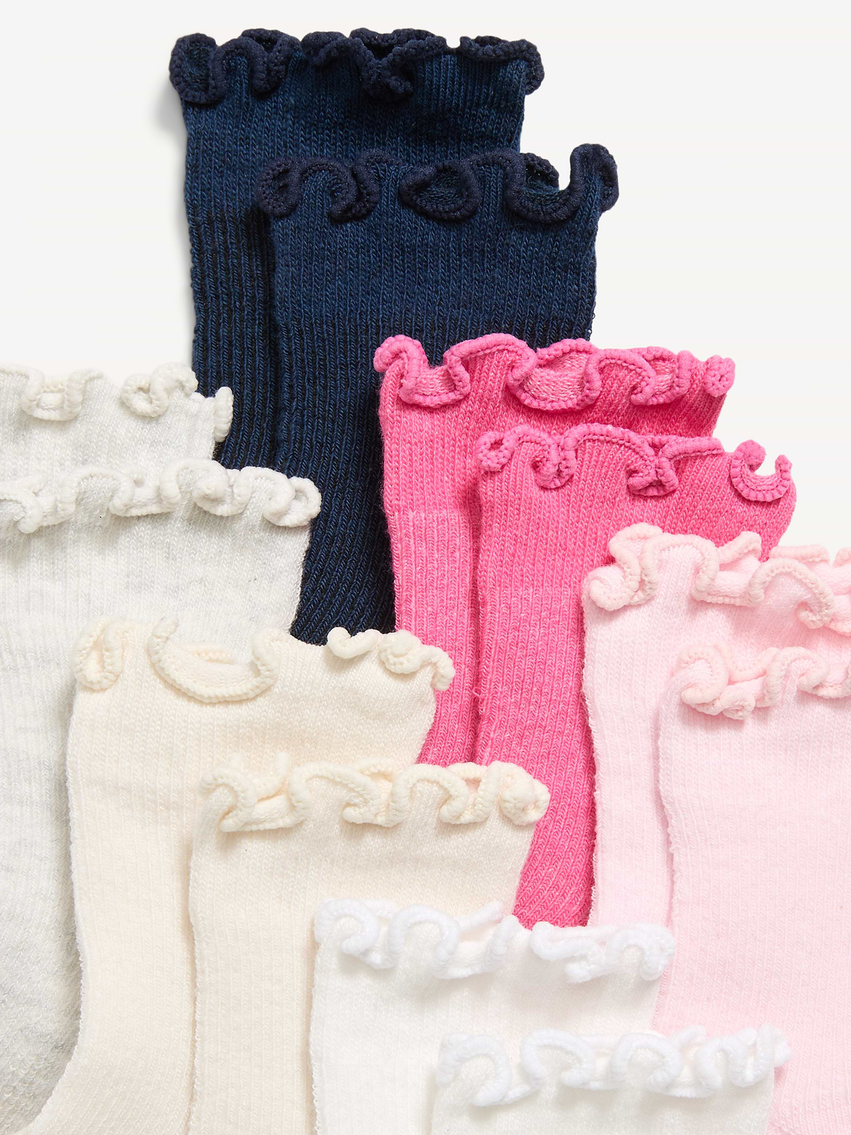 Image number 2 showing, Ruffle-Cuff Crew Socks 6-Pack for Toddler & Baby