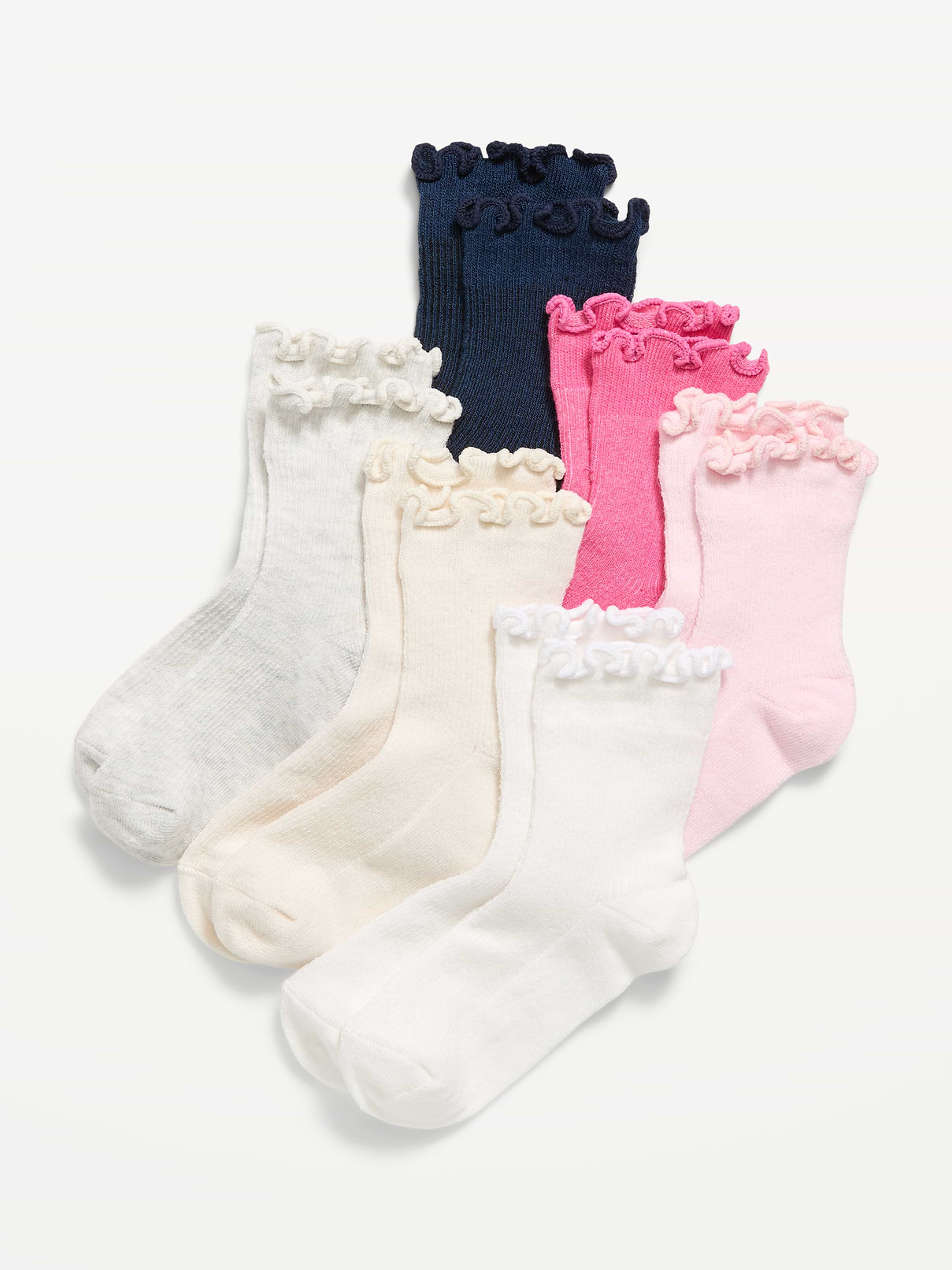 Image number 1 showing, Ruffle-Cuff Crew Socks 6-Pack for Toddler & Baby