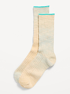 Image number 1 showing, Slouchy Textured Crew Socks for Women