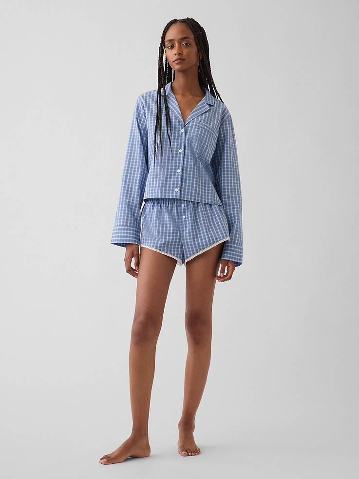 Image number 1 showing, Poplin Bloomer PJ Shorts