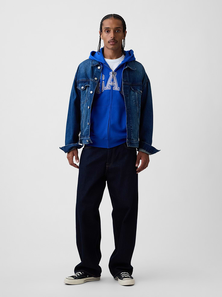 Image number 2 showing, Adult VintageSoft Arch Logo Zip Hoodie